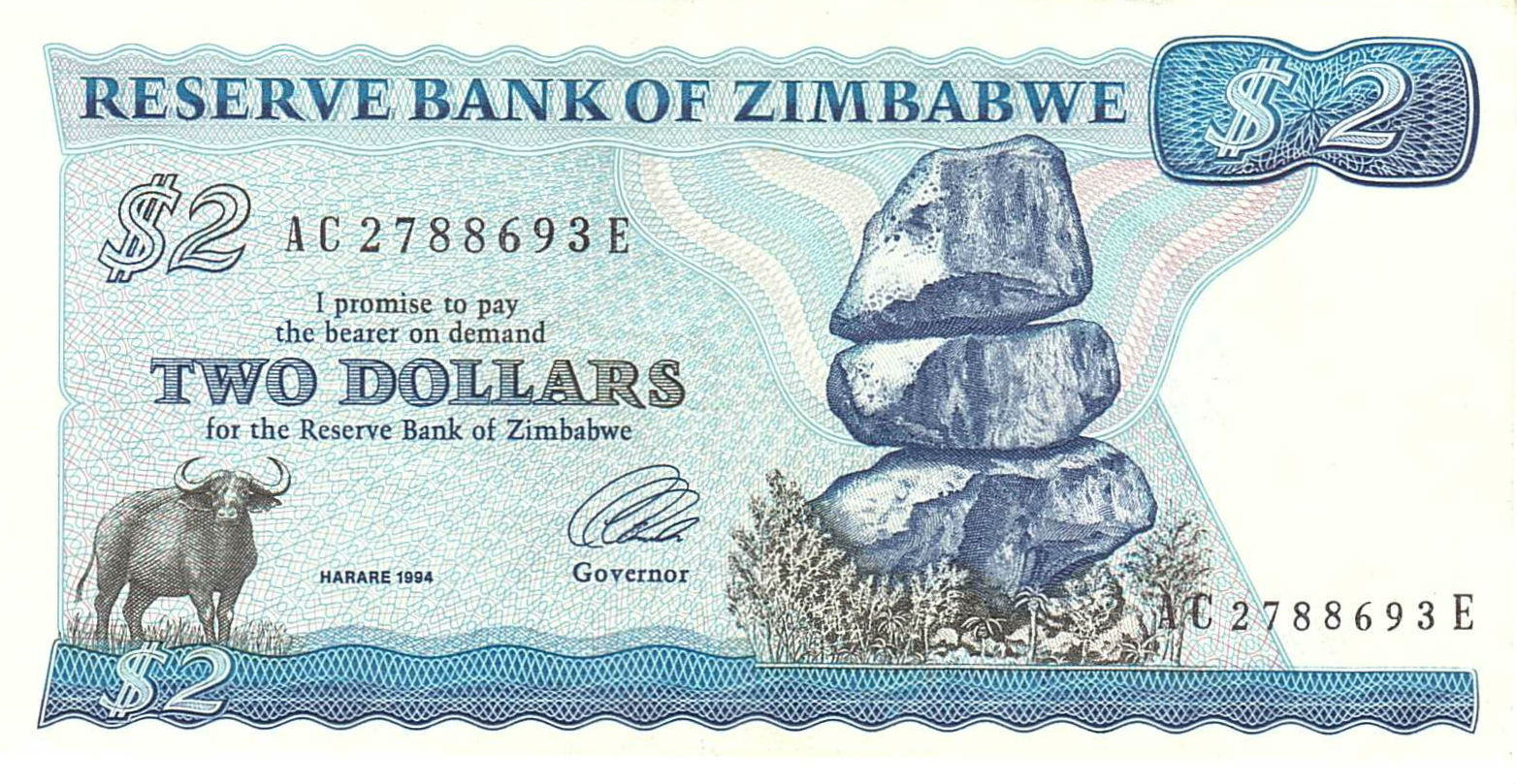 Zimbabwe 2 1994 VF P-1/c